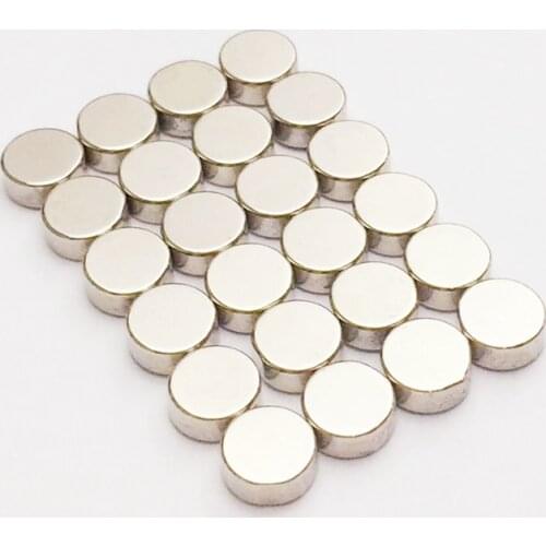 50PCS Dia8x1.5mm Diametrically Magnet Button For Bracelet 3D Printed Settlers Board Game NdFeB Silver Rare Earth Magnetic Part