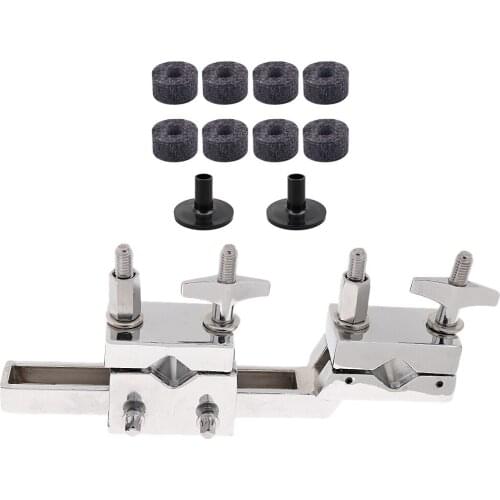8 Pcs Gray Drum Felt Washers + 2 Pcs Cymbal Sleeve Multi Clamp Cymbal Holder