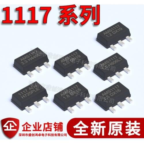 AMS1117-1.2V AMS1117-1.8V AMS1117-2.5V AMS1117-3.3V AMS1117-5.0V AMS1117-ADJ SOT-223 Voltage stabilized power supply chip step-d