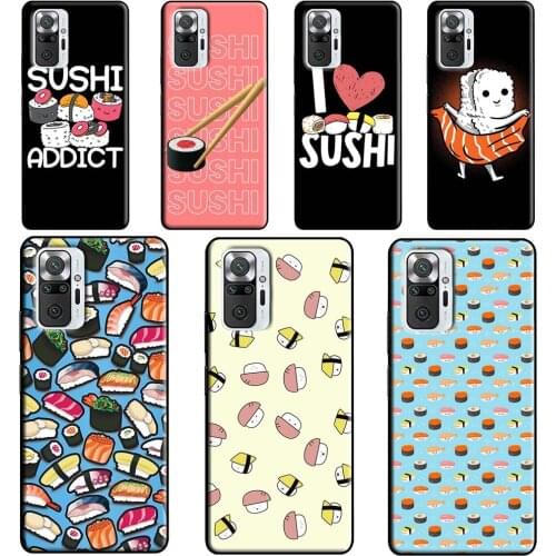 Sushi Phone Case For Xiaomi Redmi Note 10 8 9 Pro Note 8T 9S Coque For Redmi 9C 9T K40 7A 8A 9A