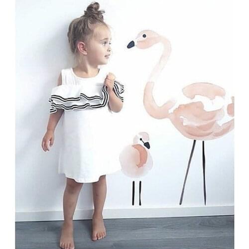 Ink Flamingo Wall Decoration Wall for Bedroom Living Room Childrens Room Wall Layout for Increase Smart and Childlike Fun