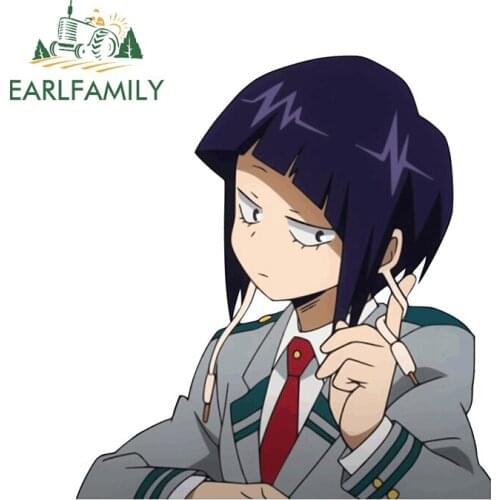 EARLFAMILY 13cm x 11.9cm for Jiro Twiddle Girl Anime Decal Surfboard Funny Car Stickers Waterproof Sunscreen Bumper Car Styling