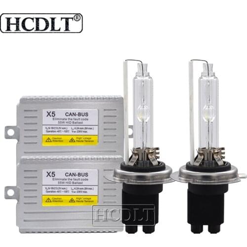 HCDLT 55W H7 Canbus HID Xenon Kit DLT X5 AC Canbus Decoder Ballast 4300K 5500K 6500K HeartRay H1 H11 D2H Car Headlight Fog Light