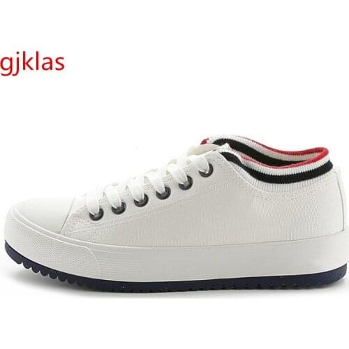Flat Sole Canvas Casual Sports Shoes for Women Flats Zapatillas Outdoor Sneakers Lace-up Womens Canvas Shoes Fashion Sneaker