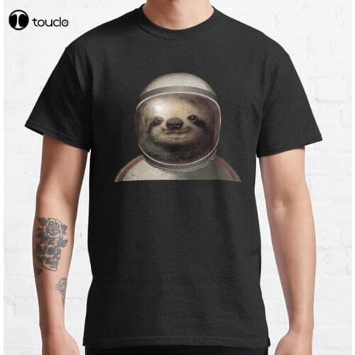 New Space Sloth Classic T-Shirt Cotton Men Tee Shirt