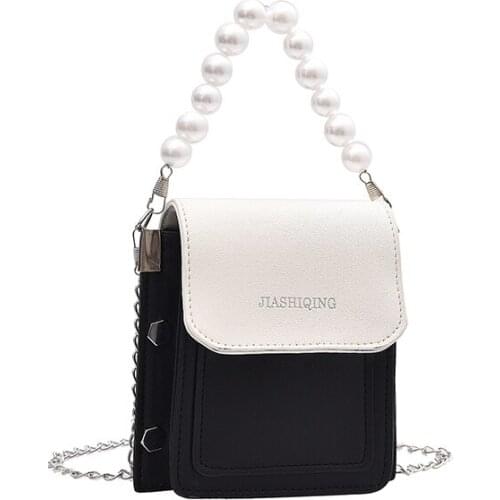 Wallet women bags 2020 Luxury channels handbags Designer Shoulder chain pearl Clear purse black ibiza style Shopper Female bag