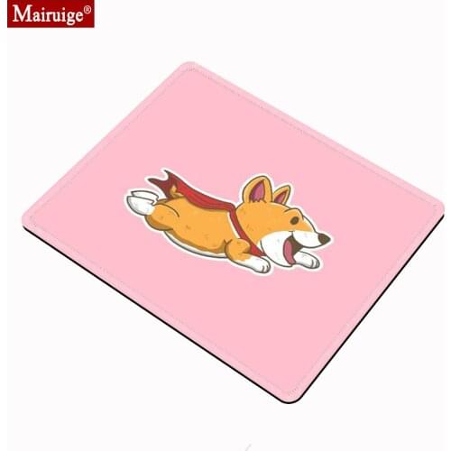 Funny Corgi Cute Mousepad 20x18cm Pink Mouse Pad Small Gamer Speed Gaming Desk Mat DIY Custom Computer PC for Laptop Table Pads