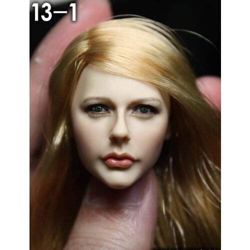 1/6 scale female head shape for 12" action figure doll accessories doll head carved not include the body,clothes and other 13-1