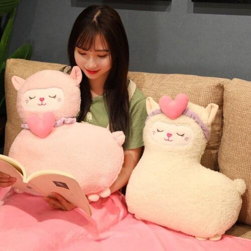 Cartoon anime Poupée de couverture d'oreiller d'alpaga pillow blanket plush animal toy sofa cushion pillow home decoration gifts