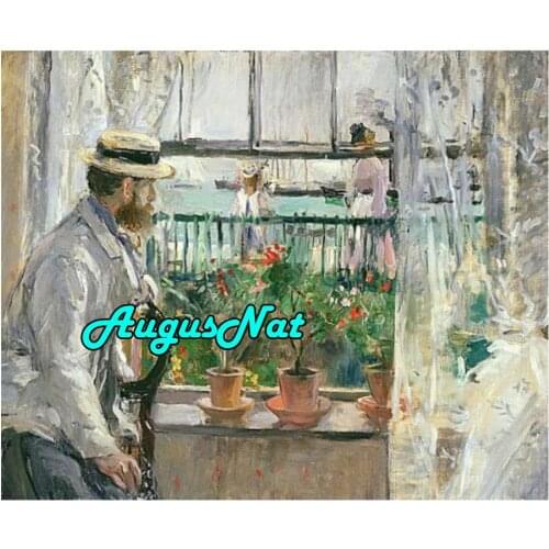 Man diamond painting full monet diamand embroidery window flower stickers diamant dotz puzzle picture diamant mosaic poster gift
