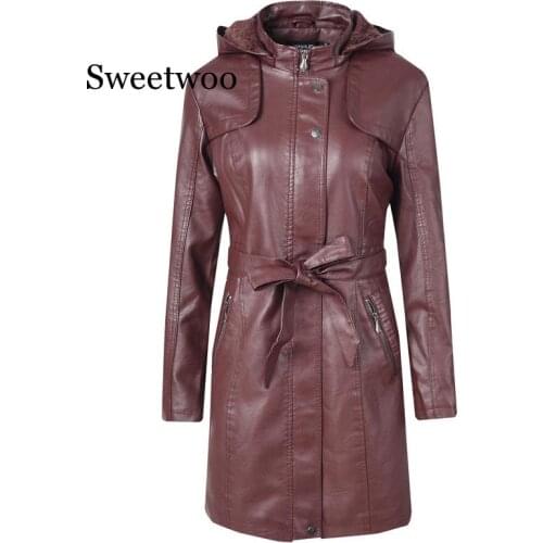 2020 New Womens Coat Women Casual Winter Slim Zipper Long Sleeve Long Bandage Jacket Warm Coat Female Clothing