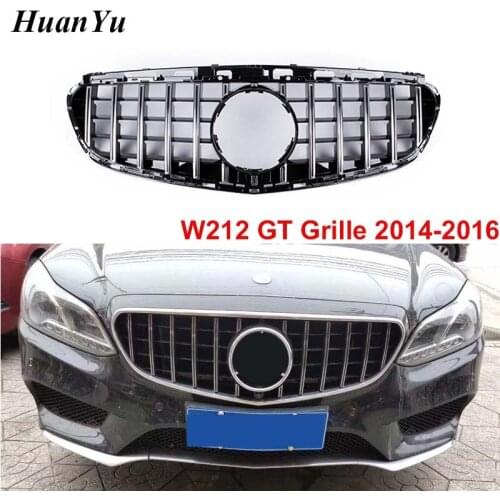 New GT style Racing Grille for Mercedes-benz E Class W212 Sport Type Radiator Front Bumper Grills 2013-2015