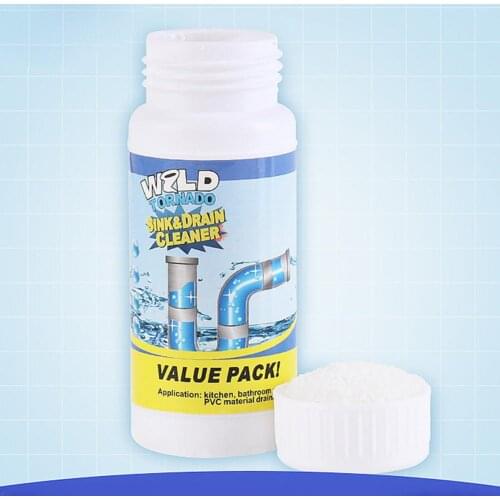 110g Kitchen Pipe Dredging Agent Cleaner Pipe Snake Brush Tool Sink Tub Toilet Pipe Dredge Draining Quick Foaming Toilet Cleaner