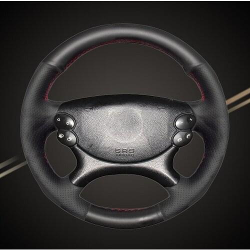 Car Braid On The Steering Wheel Cover for Mercedes Benz E63 AMG 2006-2008 CLS 63 AMG 2007 Car-styling Auto Braiding Wheel Covers