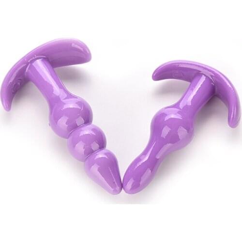 Wholesale Sex Products Butt Plug Sex Toys Silicone Anal Plug Beads Jelly Toys Skin Feeling Dildo Adult Sex Toys For Men Woman