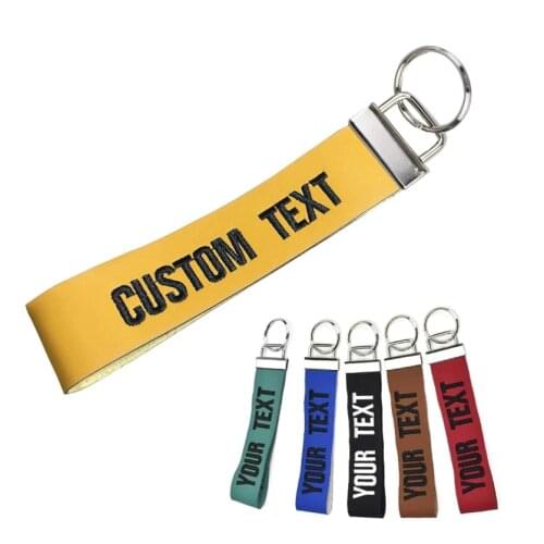 Personalized custom keychain embroidery craft, leather keychain. Motorcyclist, car, tell me your text. I can do it