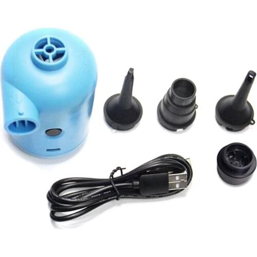 USB Electric Air Pump Portable,Mini Air Pump with 4 Nozzles, Pumps for Inflatable Pool Air Mattress Beds Boats
