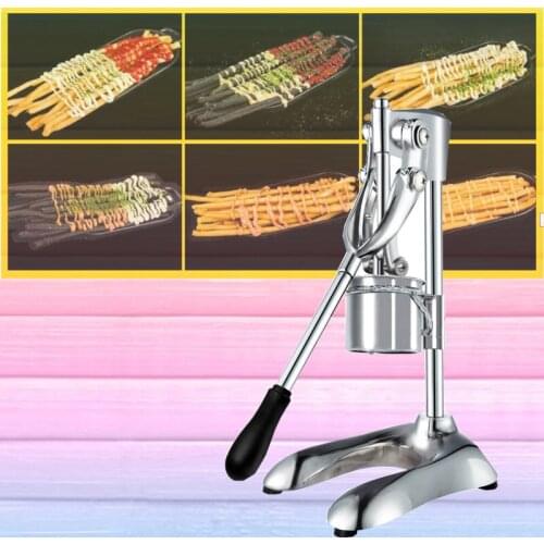 Mashed Long Potatoes Fried Chip Extruders 30CM Super Long French Fries Maker Machine Manual Potato Chips Making Machine