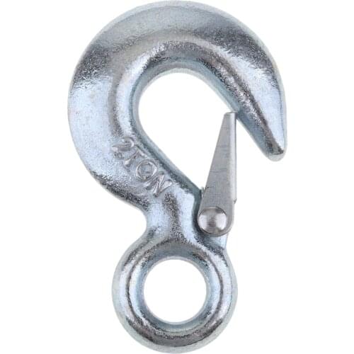 2t Winch Lifting Eye Hook with Safety Latch for Tow Crane Lift 105 x 65 mm