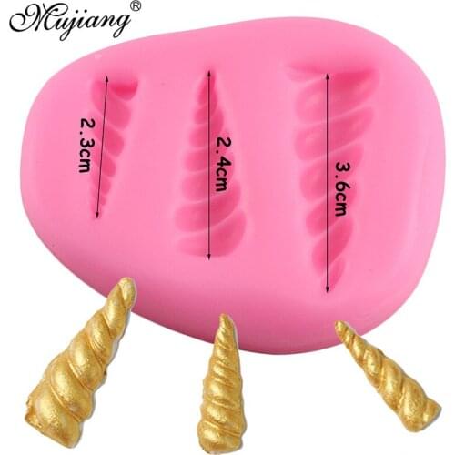 Mujiang Mini Unicornio Silicone Cake Fondant Mold Baby Birthday Cake Decorating Tools Chocolate Gumpaste Moulds Soap Clay Molds