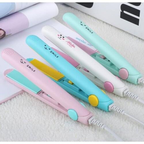 2021 New Curling Iron Mini Hair straightener Iron Ceramic Straightening Styling Tools Hair Curler Flat Iron Beard straightener