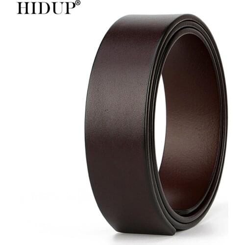 HIDUP Top Quality Edentulous Nonporous Cowhide Leather Cow Vintage Parts Strap Belt for Men 3.8cm Width Without Buckle NWJ867