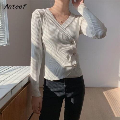 Korean knitted plus size vintage autumn casual loose crop tops tee t shirt women t-shirt ladies tshirt clothes 2021 streetwear
