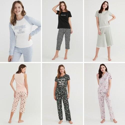 Woman Pajama Sets 2021 Summer Plus Size Coton Sleepwear Female Home Clothes Free Shipping Comfortable Style Fashion Top Bottom