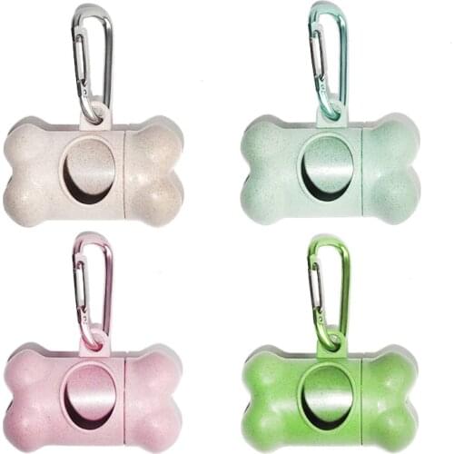 1pc New Pet Dog Poop Bag Bone Shape Dispenser Waste Garbage Carrier Holder Dispensers Poop Bag Pets Dogs Trash Cleaning Tool
