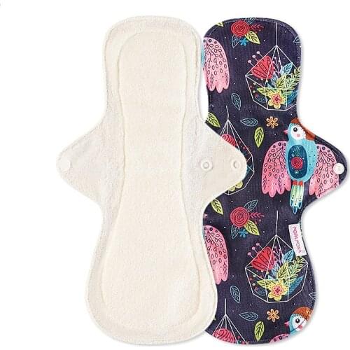 1PCS Reusable Organic Bamboo Fiber mama Cloth Menstrual Pads for very heavy flow periods, Sanitary Pad Comfortable 30*18cm