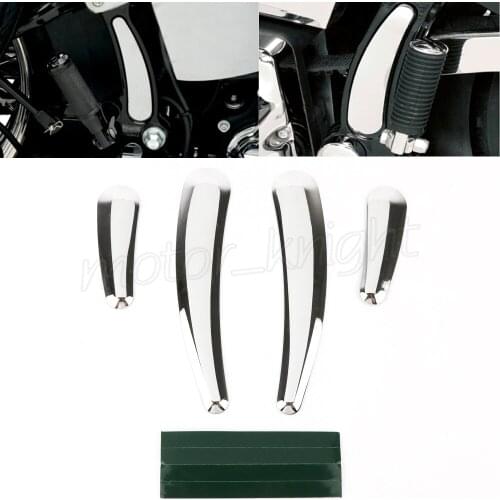 ABS Chrome 4 Pcs Cerved Achterbrug swingarm frame insert set SOFTAIL MODELS(NOT FXCW, FXCWC, FXSB, FXSBSE & FXST- AUS)