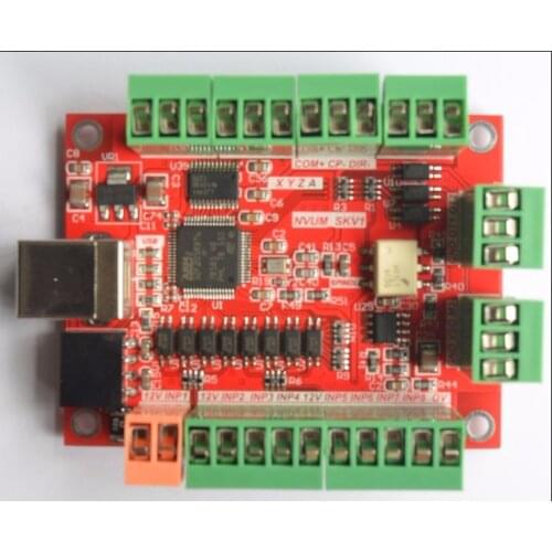 CNC MACH3 USB 4 Axis 100KHz USB CNC Smooth Stepper Motion Controller card breakout board for CNC Engraving 12-24V