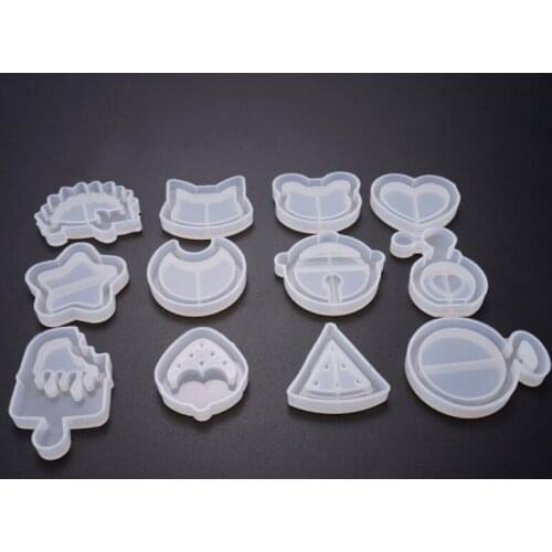 Crystal Epoxy Quicksand Jewelry Pendant Daquan Silicone Mold Creative Animal Fruit Keychain Car Hanging Manual mould