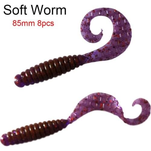 HISTOLURE 8pc/bag Fishing Soft Lures 85mm 5.3g Artificial Soft Bait Silicone worm Soft Fishing Lure