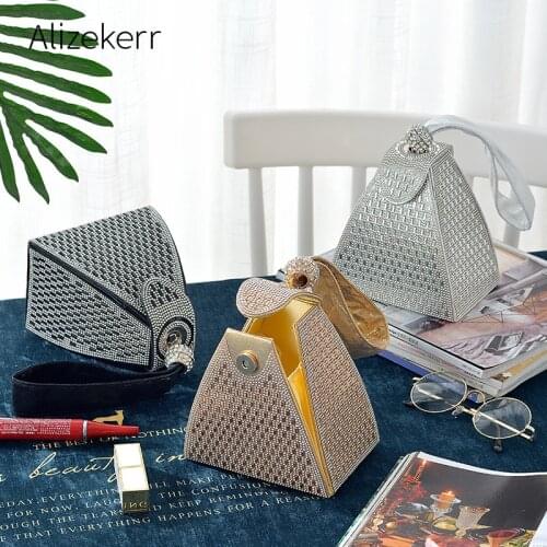 Korean Diamonds Evening Clutch Bags Summer 2019 Dinner Fashion Box Dinner Purse Wallets For Party Ladies Bag Wedding