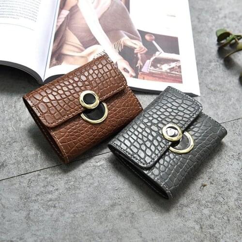 2021 Vintage Women Short Wallet Multi-card Bit Ladies Design Retro Card Holder PU Leather Womens Clutch Wallets Purses