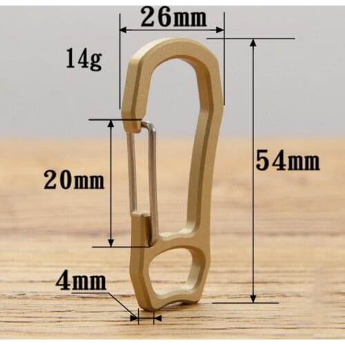 Brass Carabiner Key Chain Clip Snap Hook Karabiner for Outdoor Camping Key