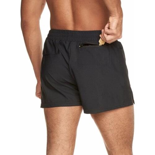 Summer Running Shorts Men Sport Shorts Quick Dry Mens Fitness Shorts Gyms Shorts Training Jogger Pocket Casual Sweatpants Black