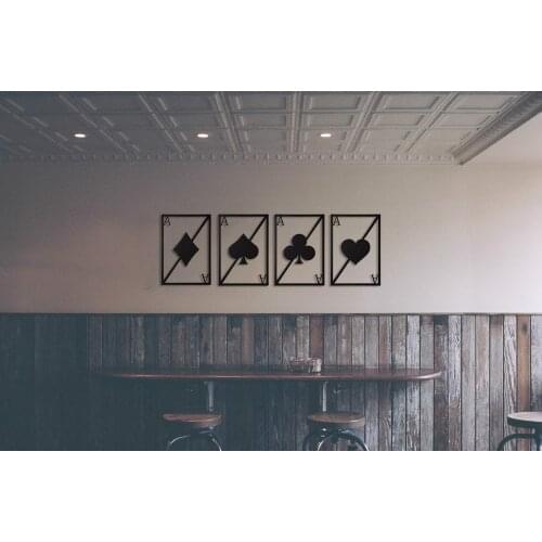 Metal Wall Decor and Art, Full Aces, Metal Design on Wall, metal Art Decor Home Office Decoration Living Room Decor