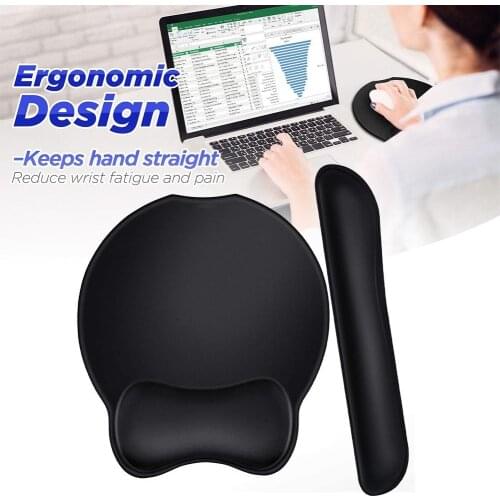 Mouse Mat Gel Gaming Keyboard and Mouse Wrist Rest Mat Pad, Ergonomic Wrist Support Comfort Pad for Computer Laptop Office