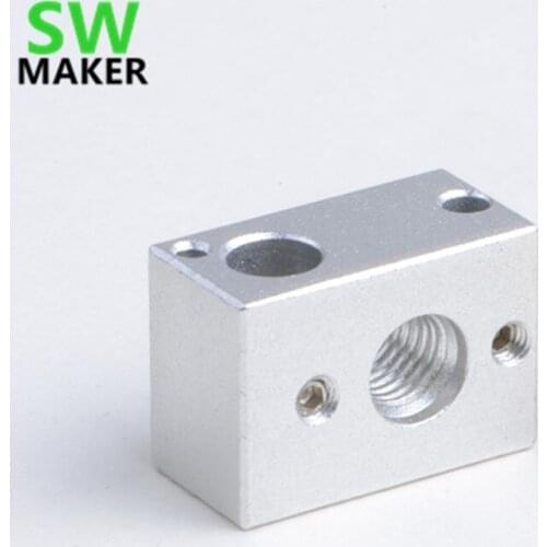 SWMAKER 1pcs MK10 heater block M7 threaded for sensor cartridge Wanhao 3D printer parts