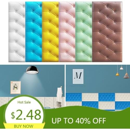 3D stereo wall stickers self-adhesive ceiling decorative stickers living room bedroom waterproof wallpaper foam wallpaper