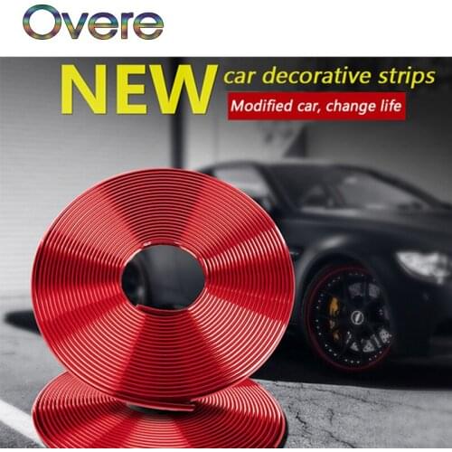 Overe NEW Car Decoration Strip Trim Stickers Styling For Hyundai Solaris I30 creta IX25 Suzuki Swift Lada Vesta Granta Kalina