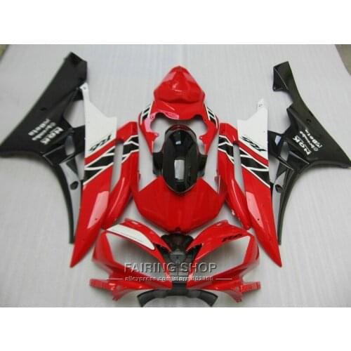 Injection molding plastic fairings For Yamaha R6 06 07 red black bodywork fairing kit YZF 2006 2007 YT12