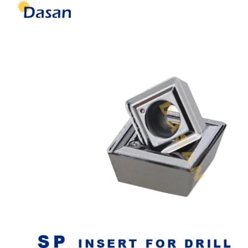 10pcs SPMG050204 SPMG060204 SPMG07T308 SPMG090408 Blade Carbide Plate Indexable Power Drilling Insert for Aluminum Tool