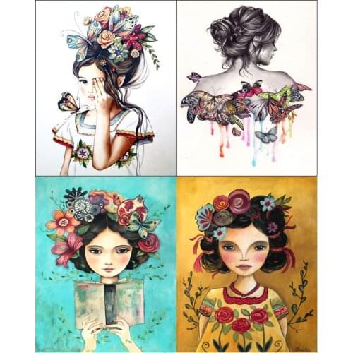 Needlework 5D Diy Mermaid Diamond Painting Resin 100% Square Full Girl Diamond Embroidery Kits Europe Style Home Decor