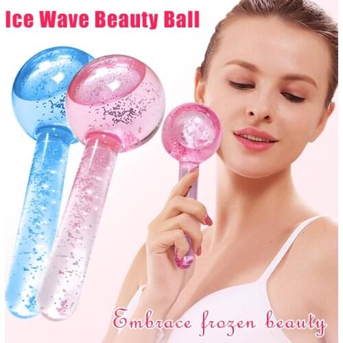Facial Massage Globes Cold Compress Face Massage Shrinking Pores Crystal Clear Ice Ball MH88