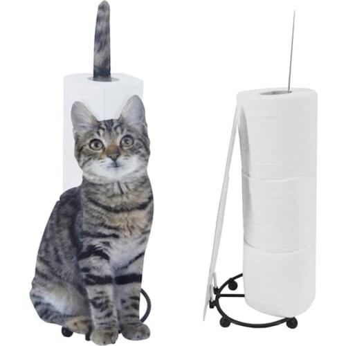 Cat Design Vertical Diversified Paper Towel Holder For Kitchen Bathroom Brushed home decoration accessoire salle de bain