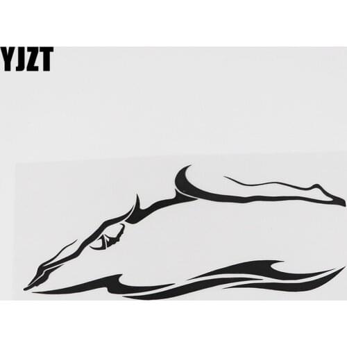 YJZT 15.4CMX6.5CM Swimmer Swimming Pool Water Sport Decal Vinyl Car Sticker Black/Silver 8A-0699