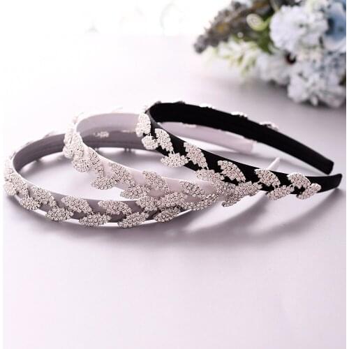 100% Handmade Vintage Women Hair Accessories Rhinestone Hairband Baroque Headband Bridal Tiara Thin Headband Baroque Hair Hoop